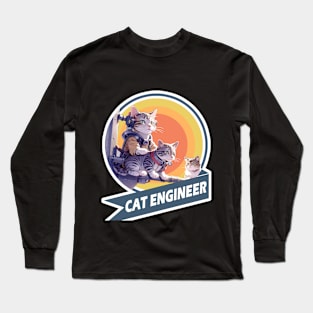 Cat Engineer Long Sleeve T-Shirt